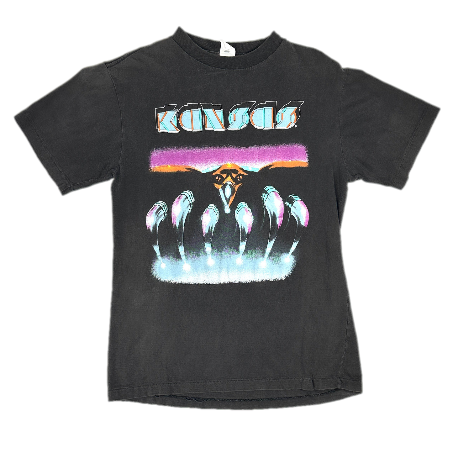 '91 Kansas Tour Black Music T-Shirt sz S