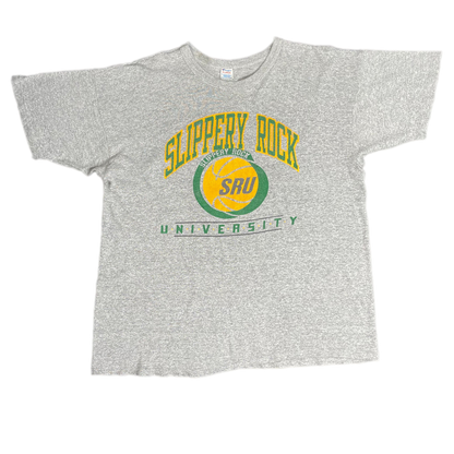 90's Slippery Rock University Gray Sports T-shirt sz L