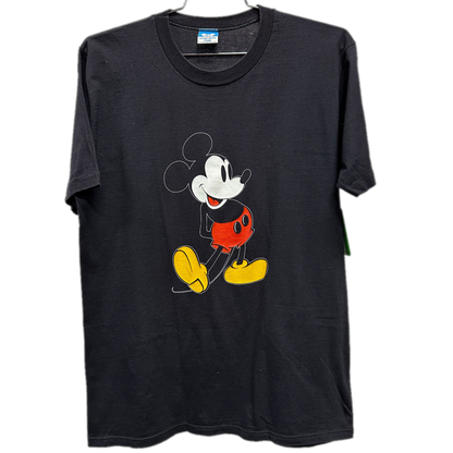 00's Mickey Mouse Black Cartoon T-shirt sz XL