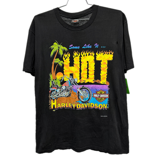 90's "Some Like It Hot" Black Harley Davidson T-shirt sz L