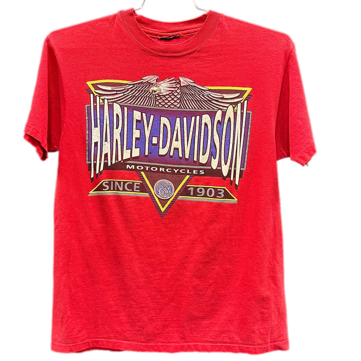 '92 Red Harley Davidson Motorcycles T-shirt sz M