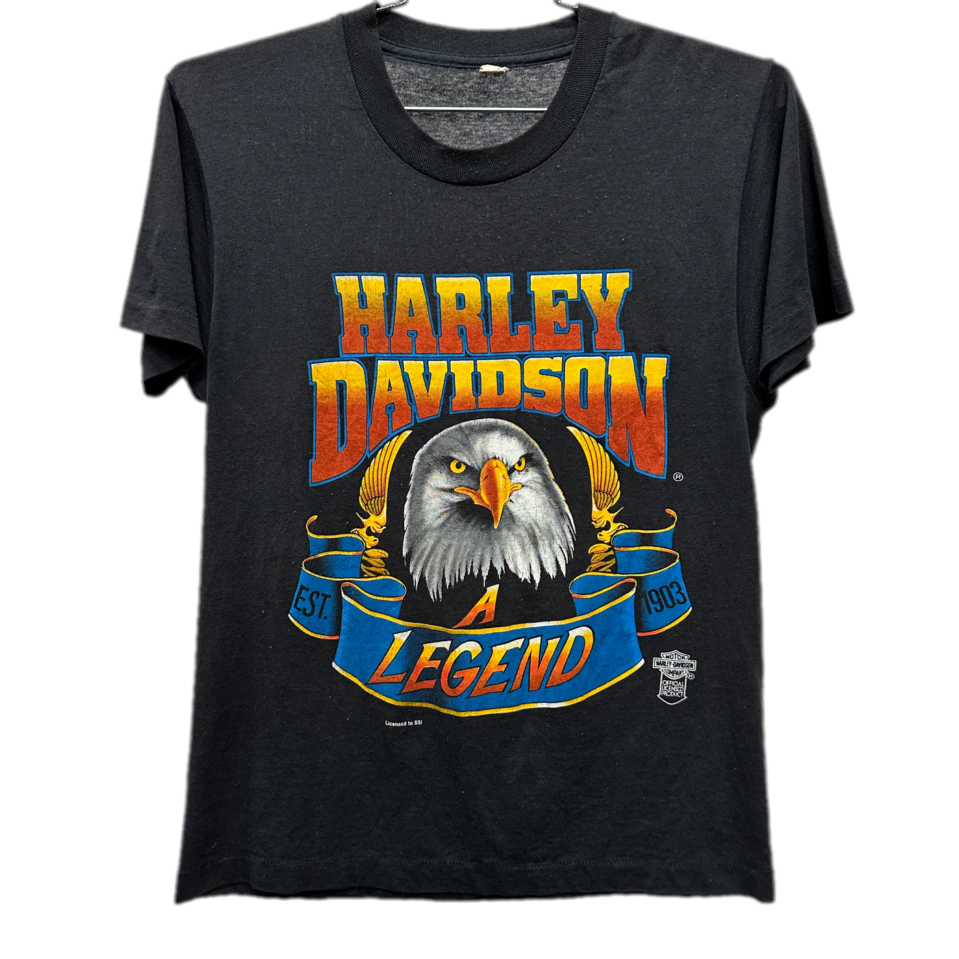 90's Eagle "A Legend" Black Harley Davidson T-shirt sz M