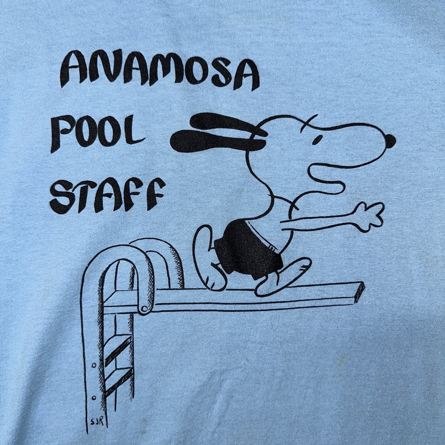 90's Peanuts Snoopy Anamosa Pool Staff T-shirt sz S