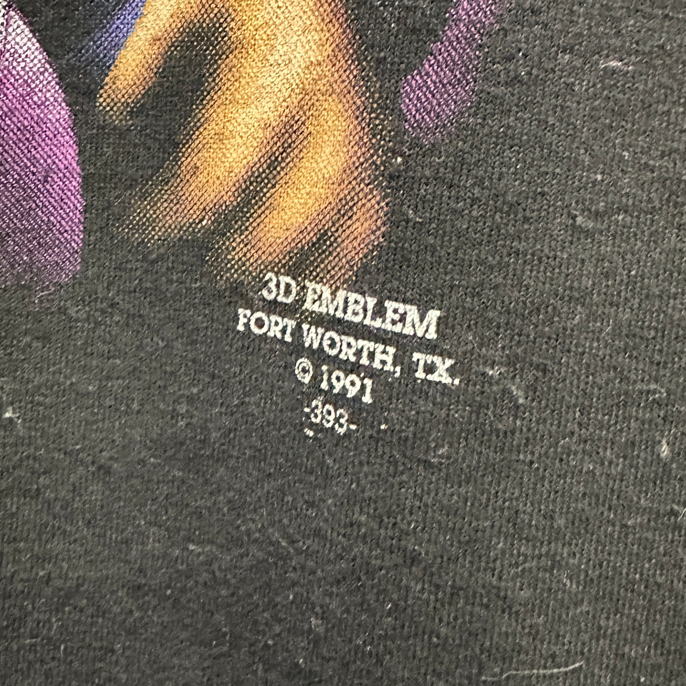 '91 Harley Davidson 3D Emblem American Hog Black T-shirt sz 2XL