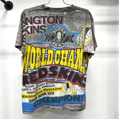 '92 Super Bowl XXVI Multicolor Sports T-shirt sz L