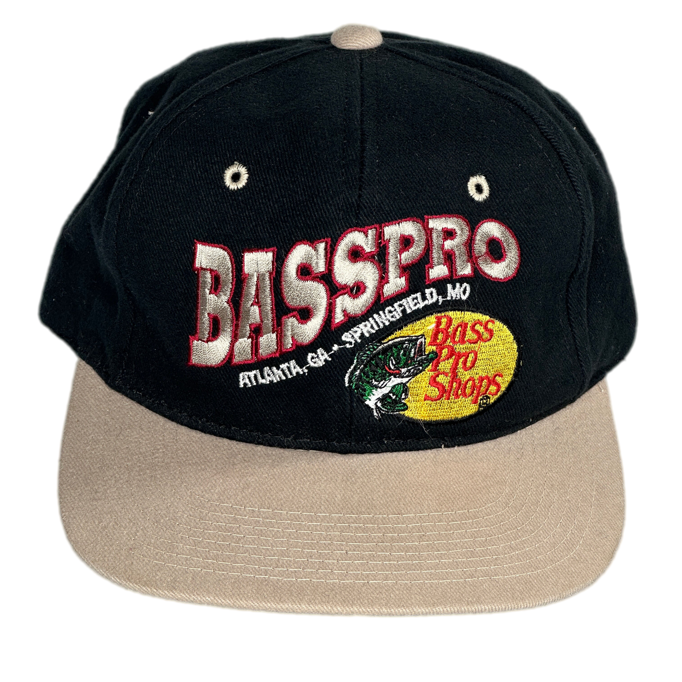 90's Bass Pro Shops Black & Tan Hat
