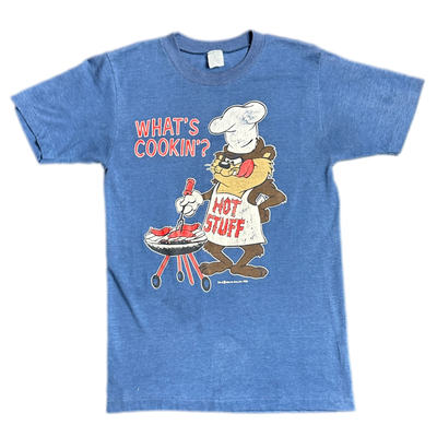 '86 Taz "Whats Cookin Hot Stuff" T-shirt sz XS