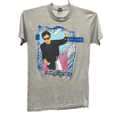 '86 Billy Joel The Bridge Tour Gray Music T-shirt sz M