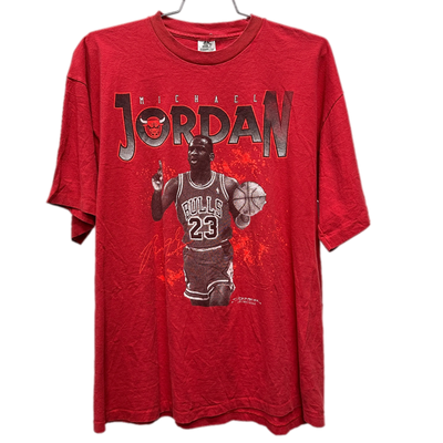 '89 Michael Jordan Bulls Basketball Red Sports T-shirt sz S
