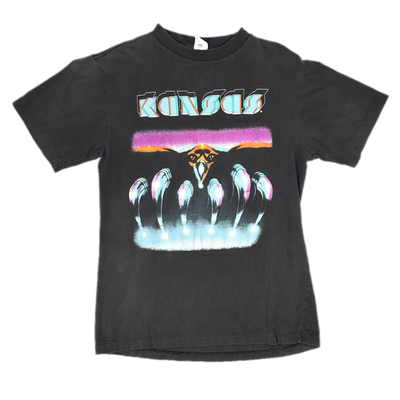 '91 Kansas Tour Black Music T-Shirt sz S