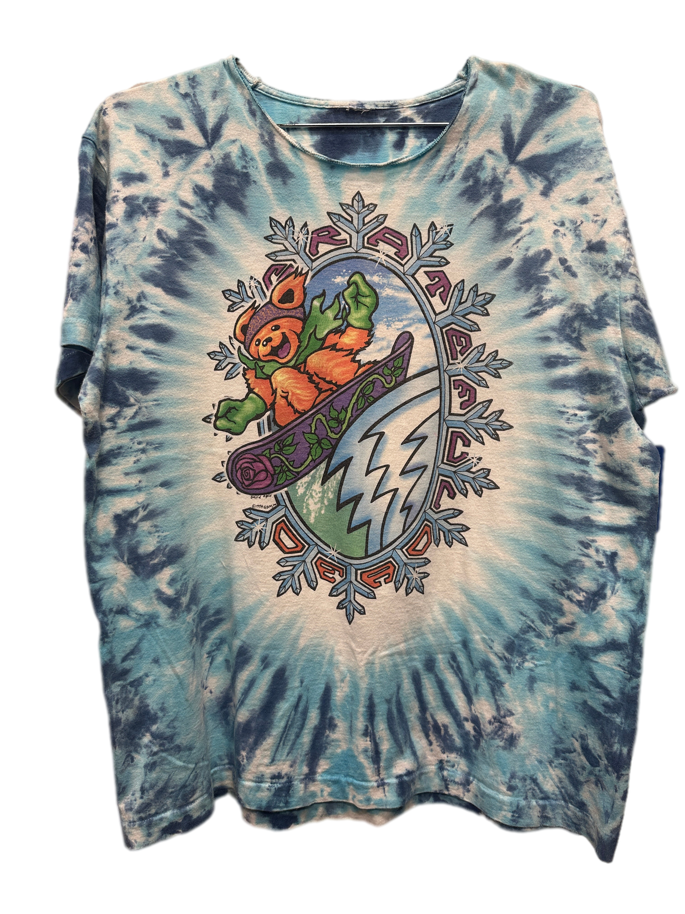 '94 Grateful Dead Blue Tie Dye Music Shirt sz XL