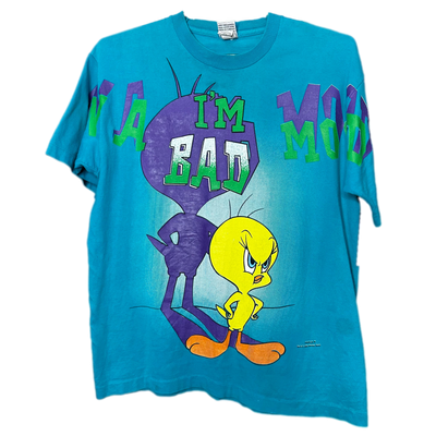 '96 Tweety Bad Mood Looney Tunes T-shirt sz XL