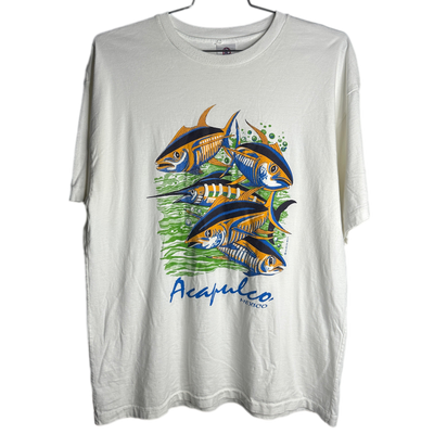 90's Acapulco Mexico Tuna Fish Graphic T-shirt sz 2XL