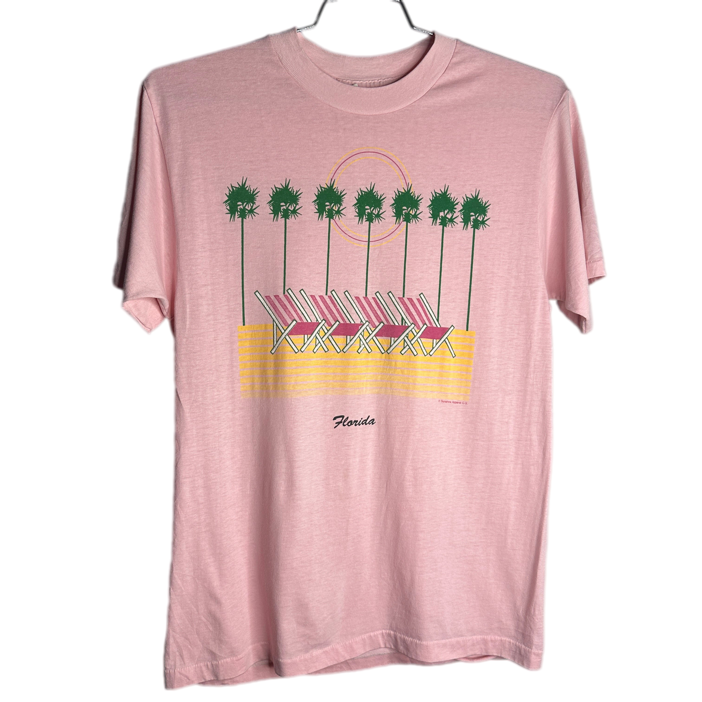 90's Florida Palm Tree Graphic T-shirt sz XL