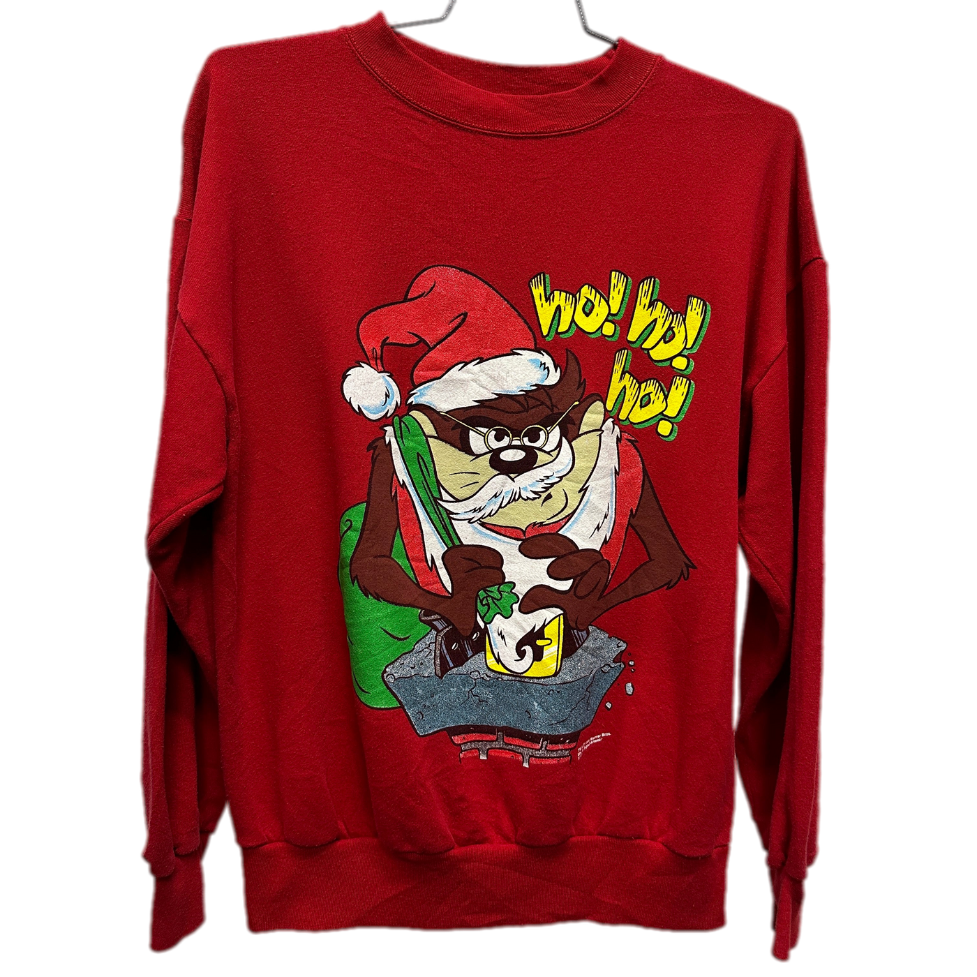 '94 Taz Santa Red Cartoon Sweatshirt sz L
