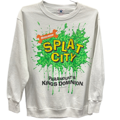 '95 Nickelodeon Splat City White Cartoon Sweatshirt sz M