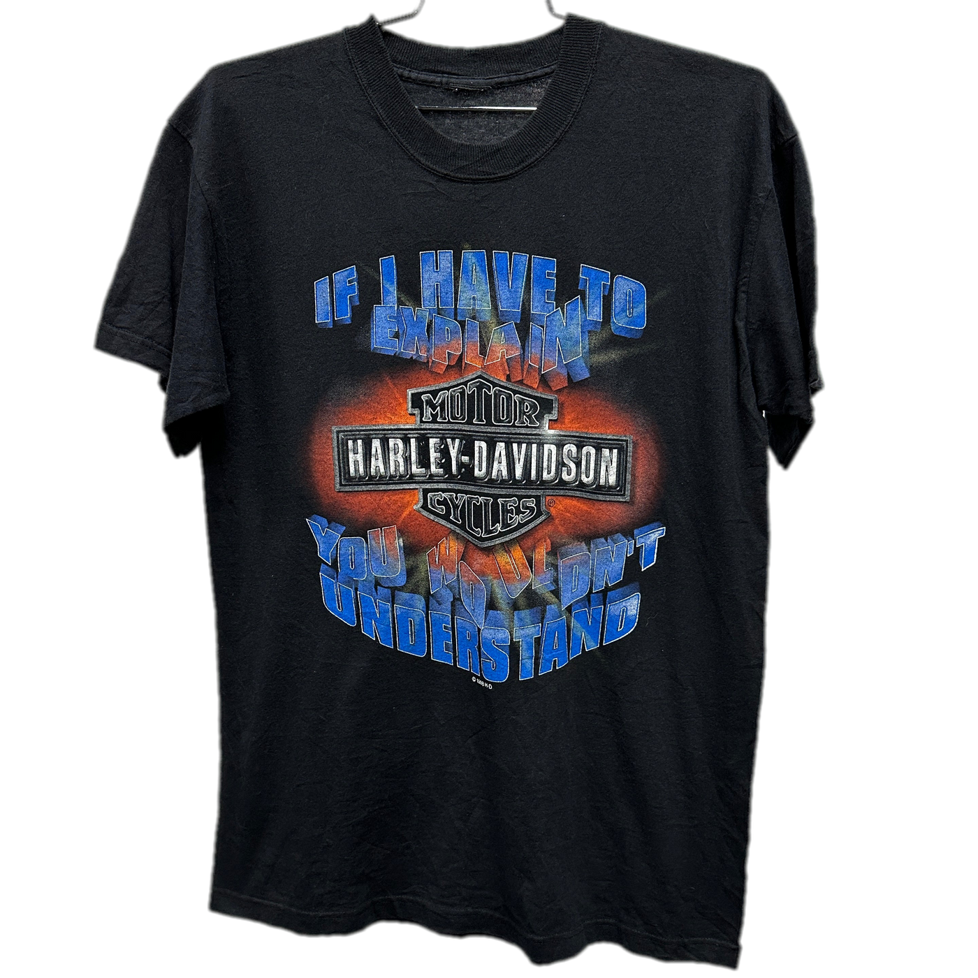 '98 "If I Have To Explain, You Wouldn't Understand" Black Harley Davidson T-shirt sz L