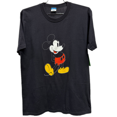 00's Mickey Mouse Black Cartoon T-shirt sz XL