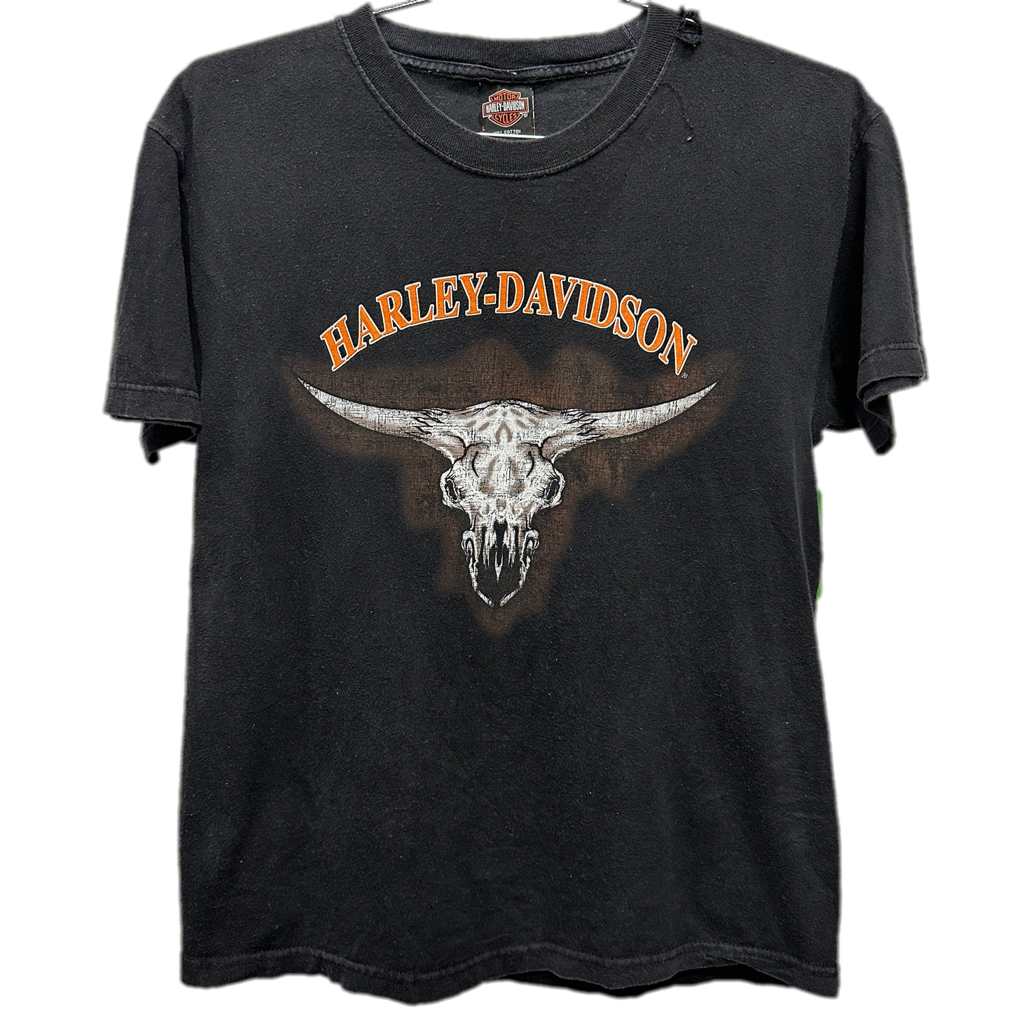 '04 Longhorn Skull Black Harley Davidson T-shirt sz L