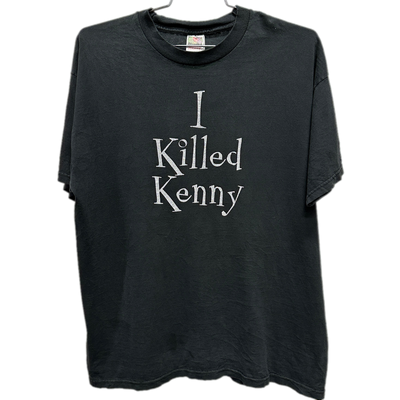 00's South Park "I Killed Kenny" Black Cartoon T-shirt sz XL