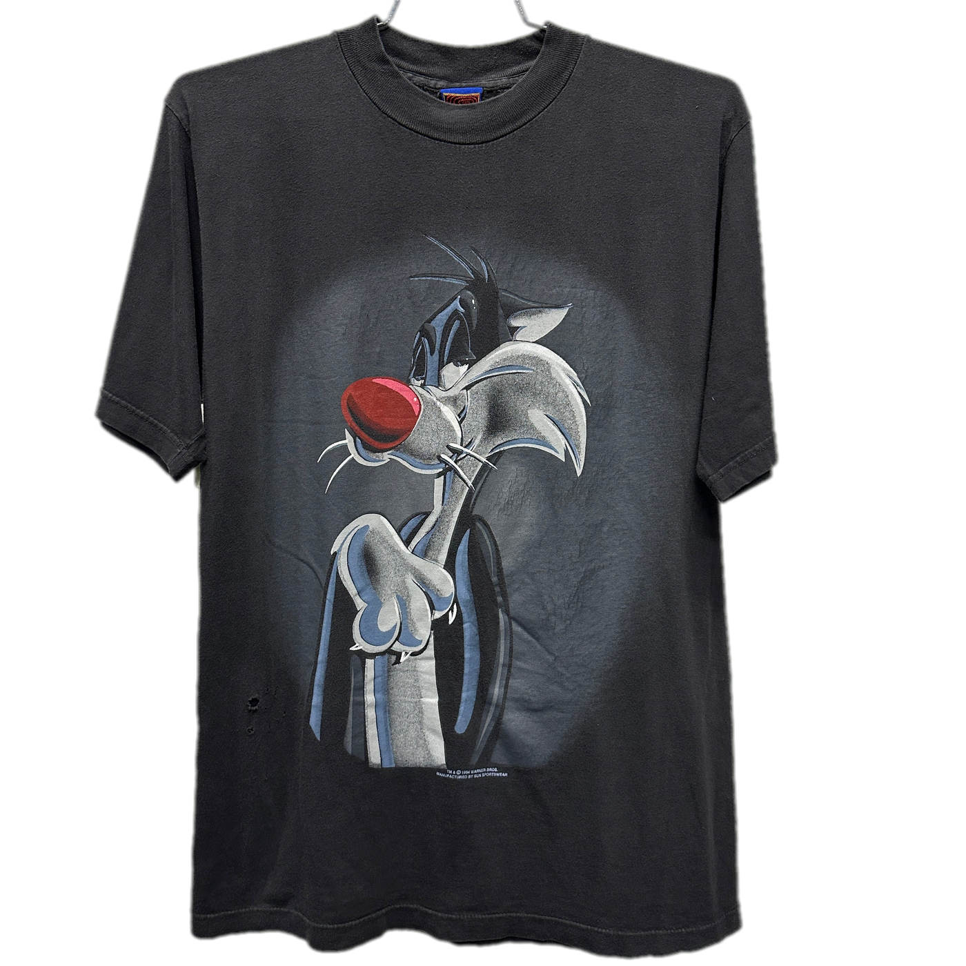 '94 Sylvester Black Cartoon T-Shirt sz M