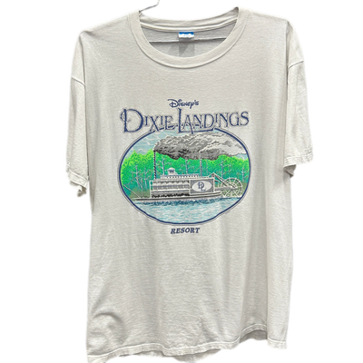 90's Disney's Dixie Landings Resort White Graphic T-shirt sz XL