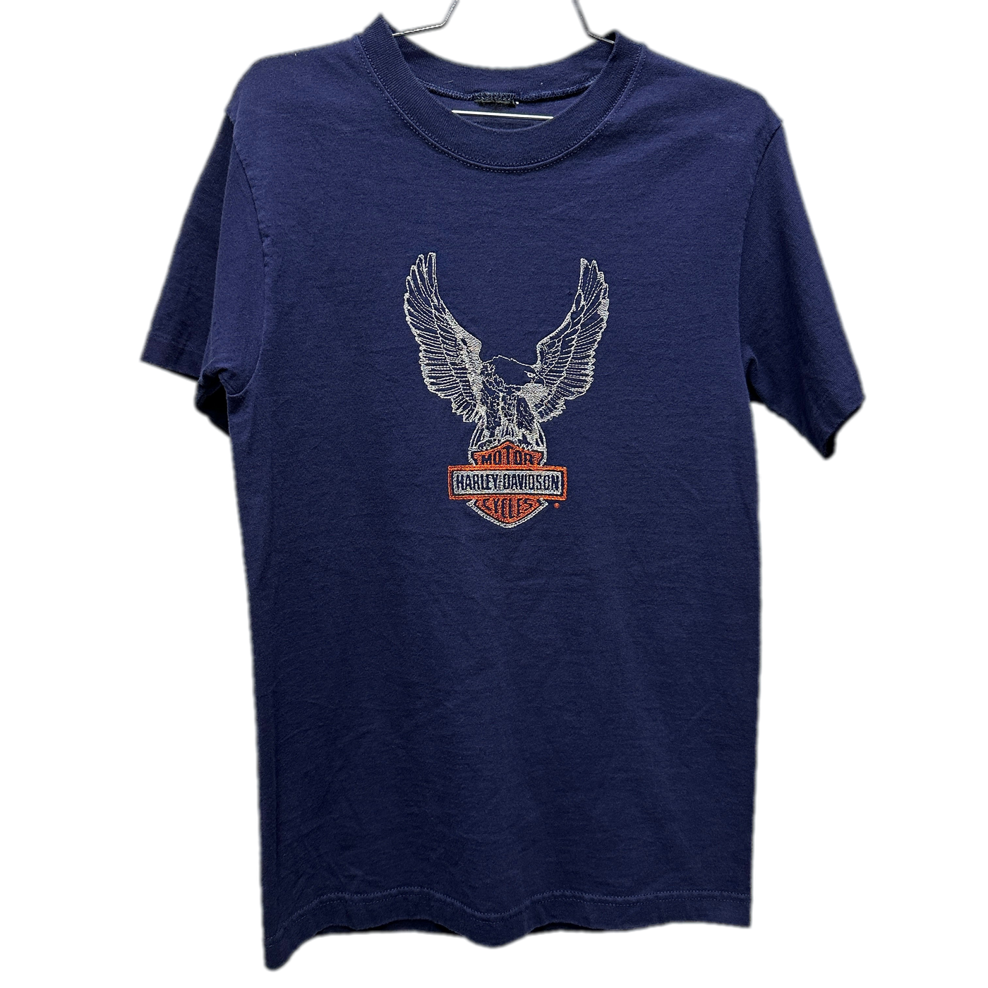 '96 Embroidered American Eagle Blue Harley Davidson T-shirt sz S