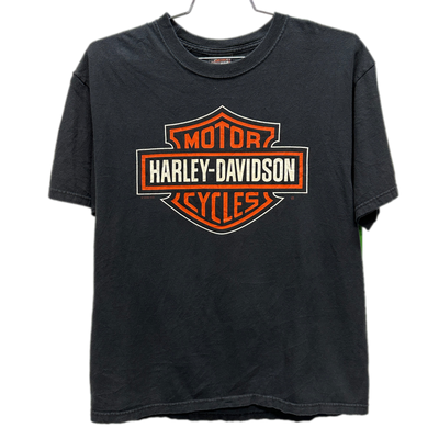 00's Mid Continent Black Harley Davidson T-shirt sz L