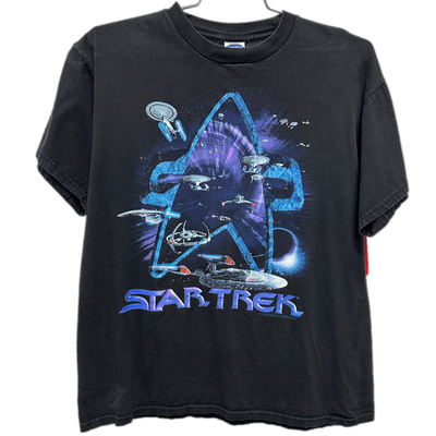 '99 Star Trek Black Movie T-Shirt sz L