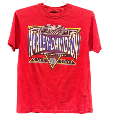 '92 Red Harley Davidson Motorcycles T-shirt sz M