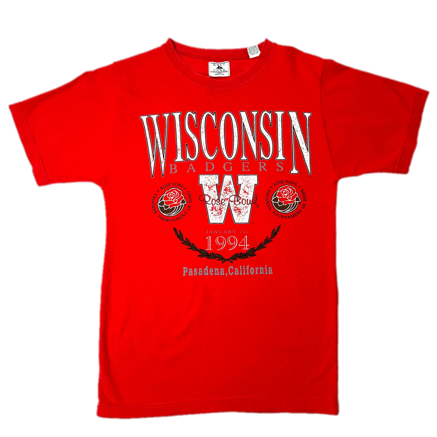 94' Wisconsin Badgers Rose Bowl Red Sports T-Shirt