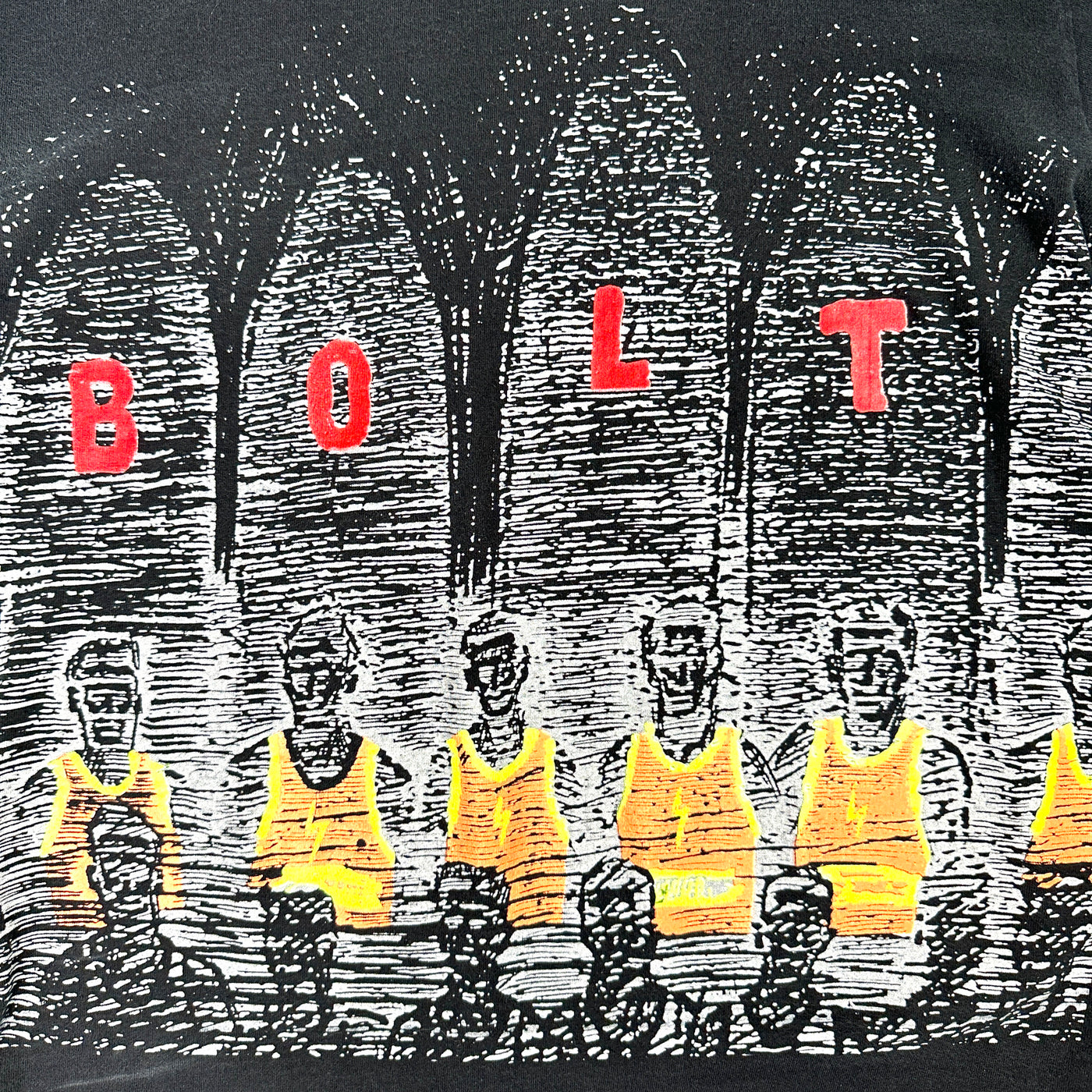 90's Bolt NBA Black Sports T-shirt sz L