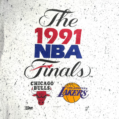 '91 NBA Finals White Sports T-Shirt sz M