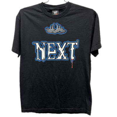 90's NEXT Logo Black WWE Wrestling T-Shirt sz L