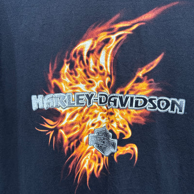'05 Fire American Eagle Black Harley Davidson T-shirt sz L