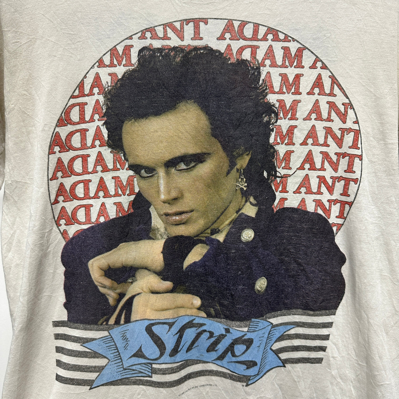 '84 Adam Ant Strip Tour White Music T-Shirt sz M