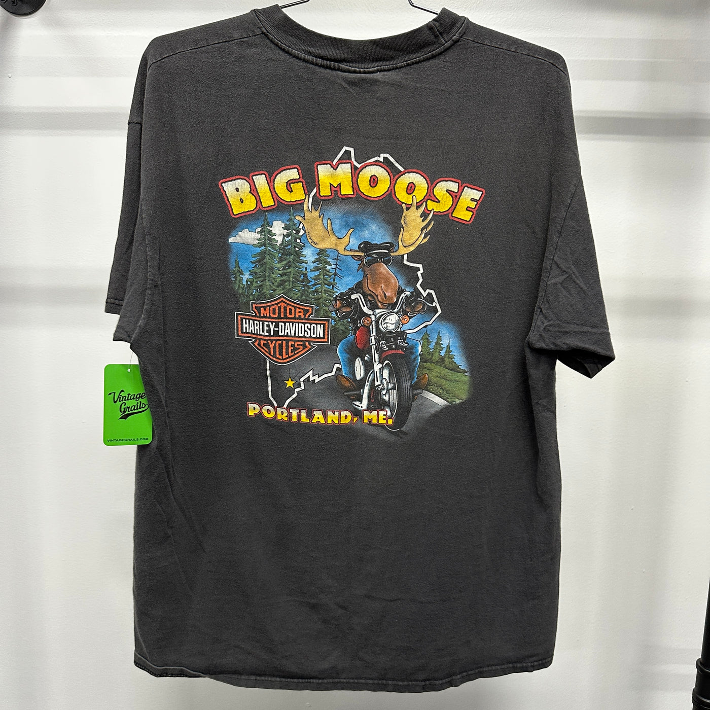 90's Big Mosse Black Harley Davidson T-shirt sz XL
