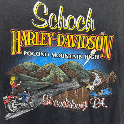 '92 Eagle American Flag Black Harley Davidson T-Shirt sz L