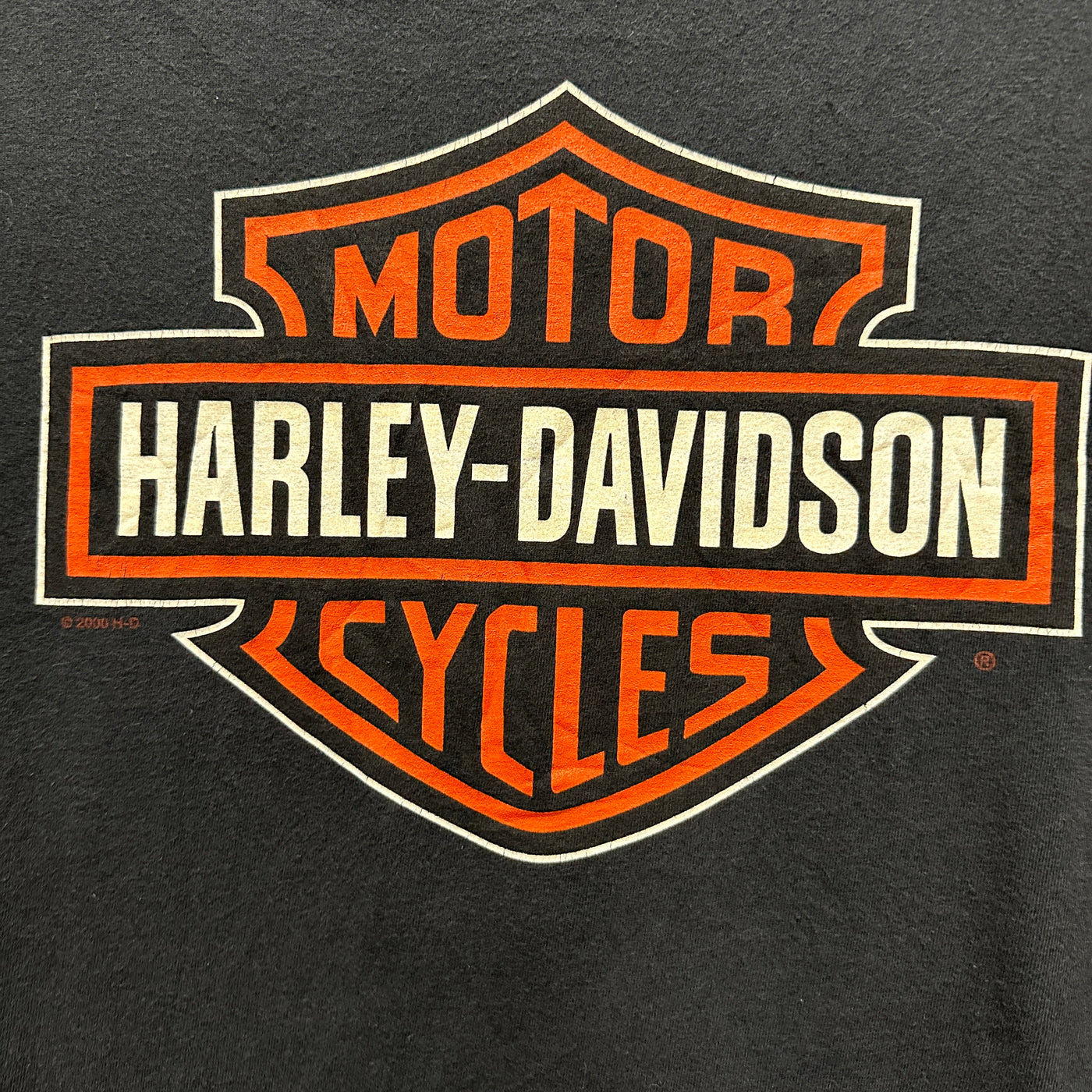 00's Mid Continent Black Harley Davidson T-shirt sz L