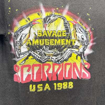 '88 Scorpions Grey Music T-Shirt sz L