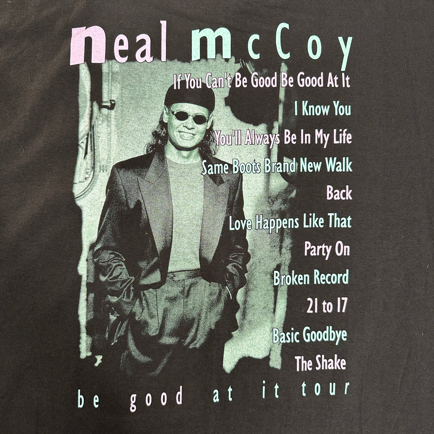 90's Neal McCoy Black Music T-shirt sz 2XL
