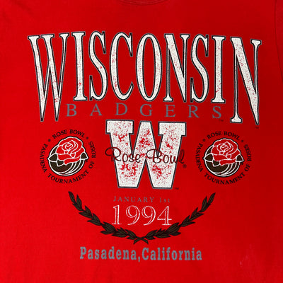 94' Wisconsin Badgers Rose Bowl Red Sports T-Shirt