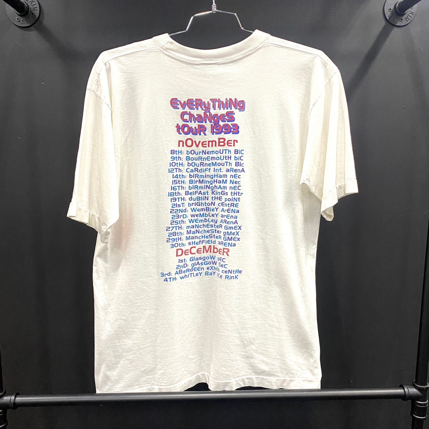 '93 Take That White Music T-Shirt sz L