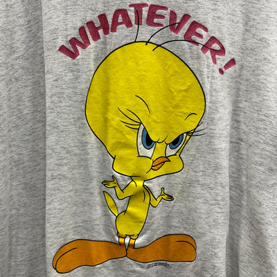 '96 Tweetie "Whatever!" Grey Cartoon T-shirt sz 3XL