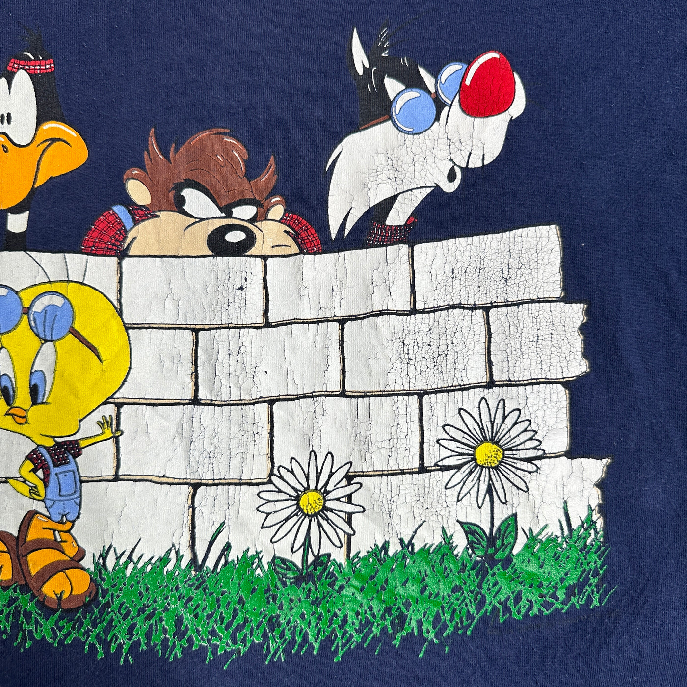 Looney Tunes Hiding behind the wall Graphic Tee sz L