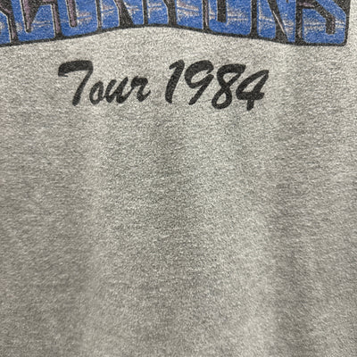 '84 Scorpions World Tour Grey Music T-shirt sz XL