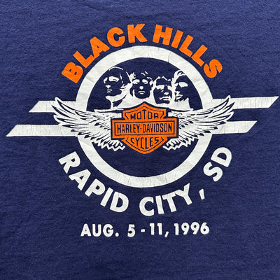 '96 Embroidered American Eagle Blue Harley Davidson T-shirt sz S