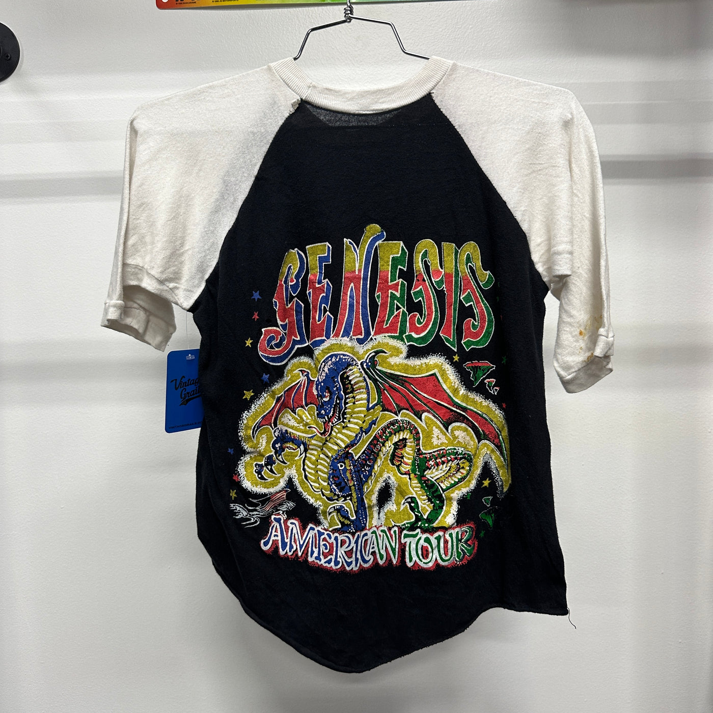 80's Genesis Duke Tour Raglan Music T-Shirt sz M