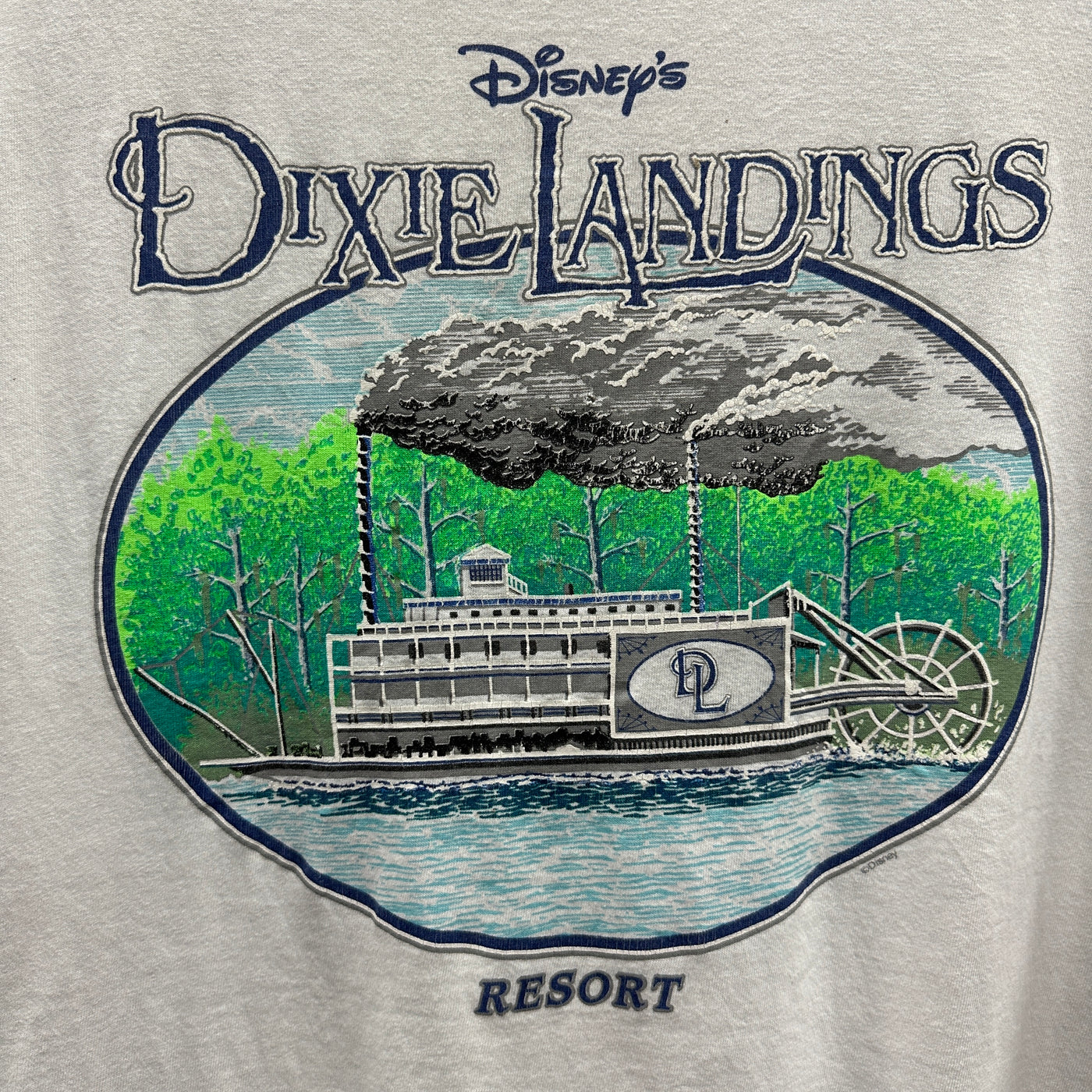 90's Disney's Dixie Landings Resort White Graphic T-shirt sz XL