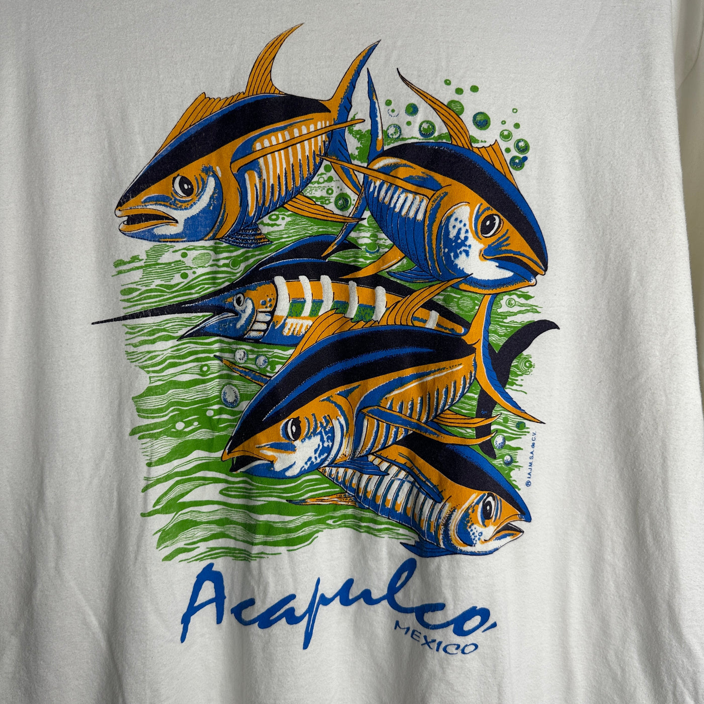 90's Acapulco Mexico Tuna Fish Graphic T-shirt sz 2XL